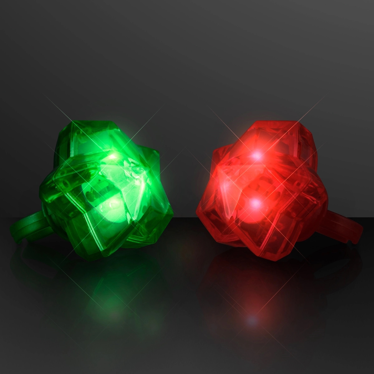 LED Sparkling Stars Christmas Rings, Assorted Colors 1
