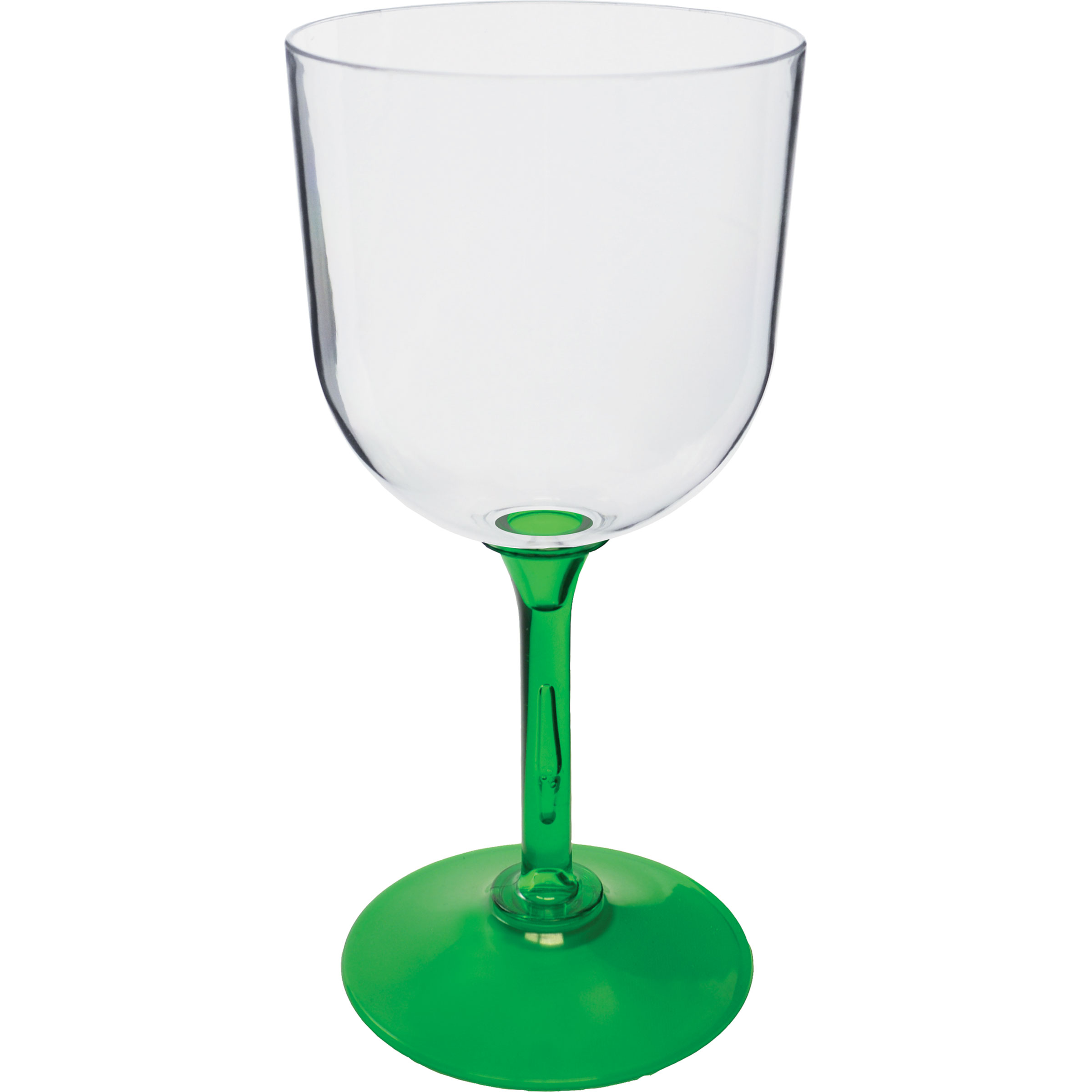 14oz Standard Stem Plastic Wine Goblet with Your Choice of Stem Color 5