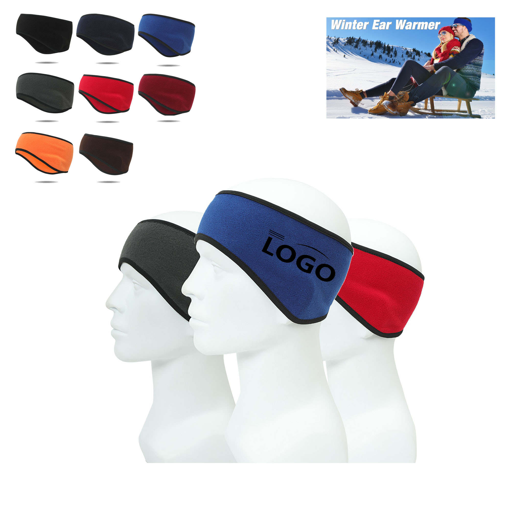 Customizable Winter Velvet Ear Warmers Muffs Headband 3