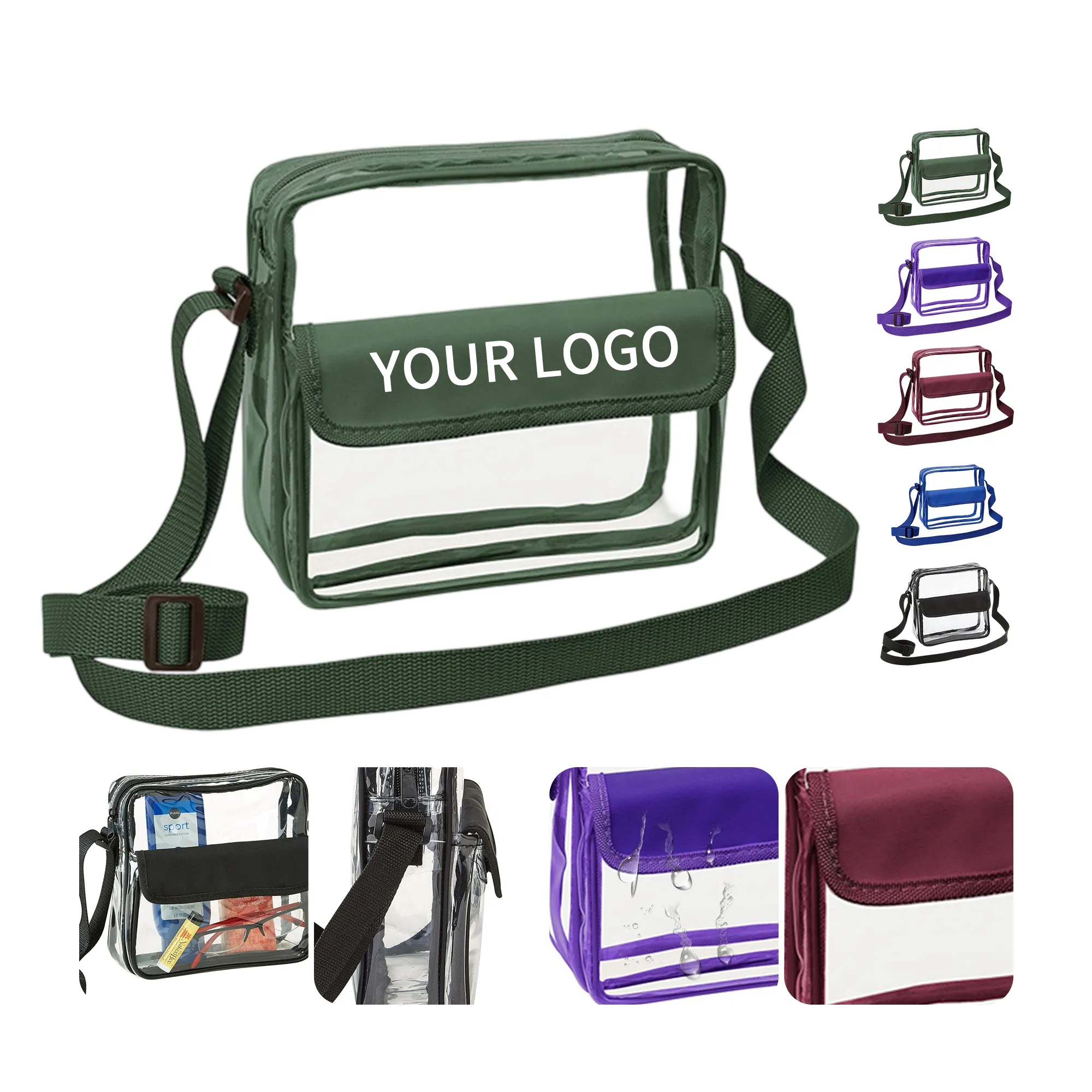Single-Shoulder Crossbody Makeup Bag with Strap 6