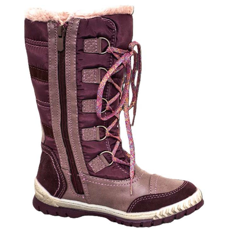 Big Girls Winter Boots Plum 5-8 Age 8-12 Years 2