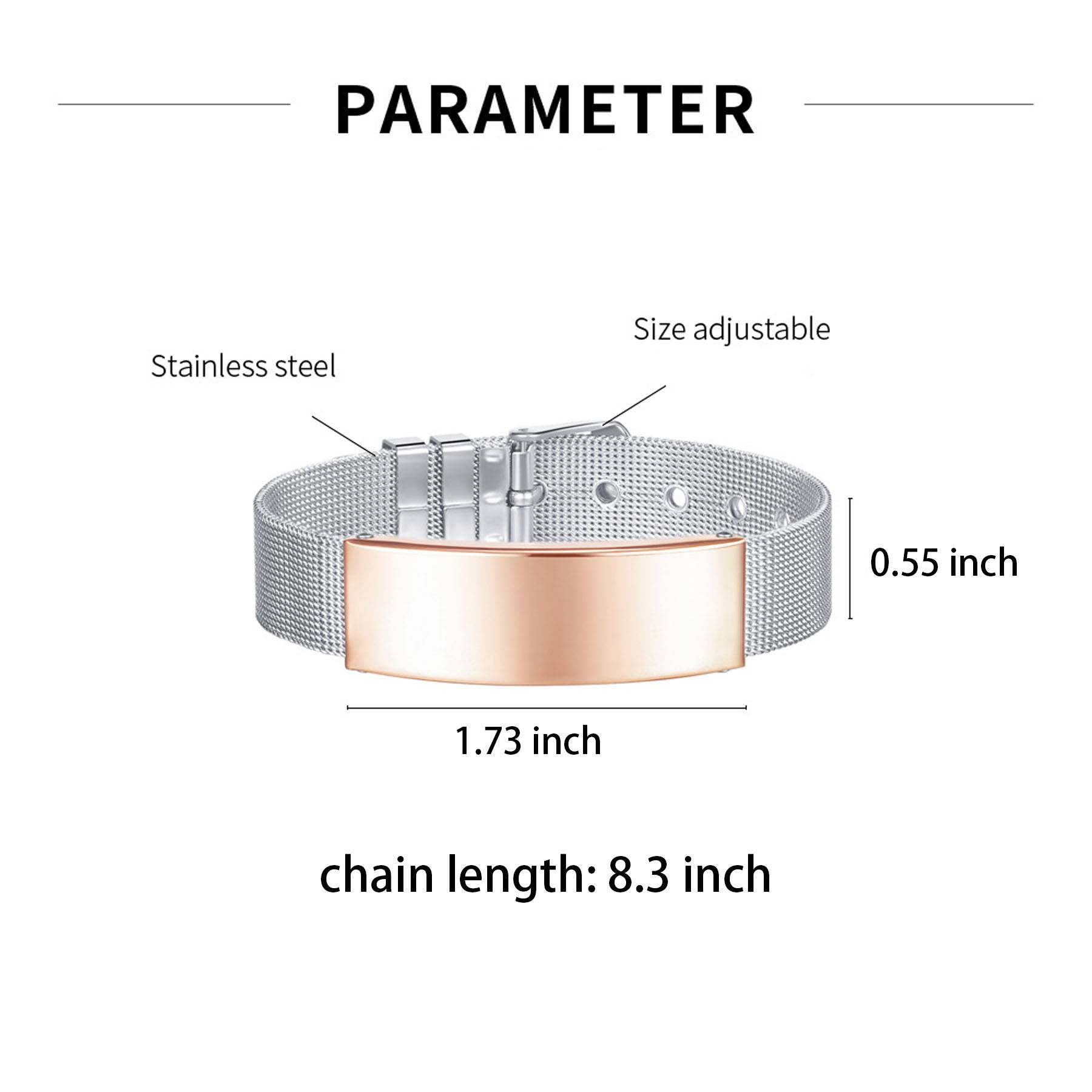 Retro adjustable stainless steel bracelet 2