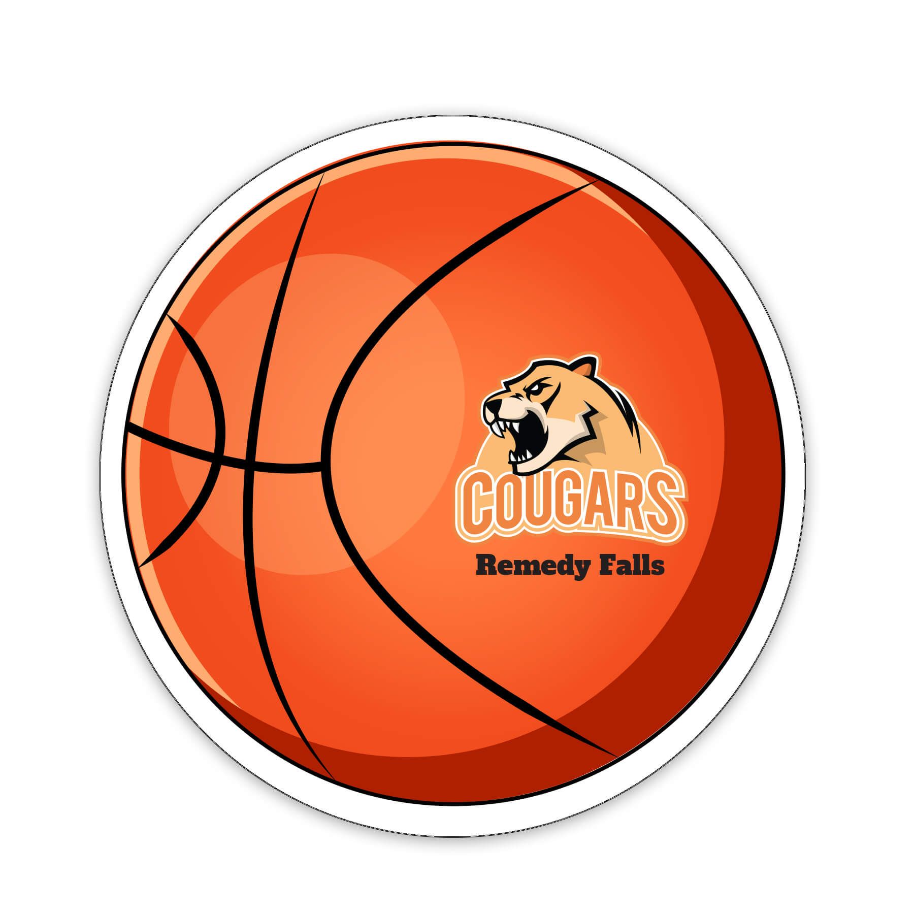 Basketball Shaped NoteKeeper™ Magnet 20 Mil 4