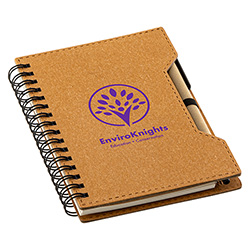 Agenda Recycled Spiral Notebook with Sticky Notes & Pen 8