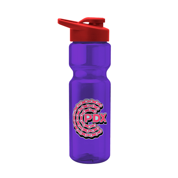 Blazer 28oz Transparent Bike Bottle w/Drink-thru Lid 1024