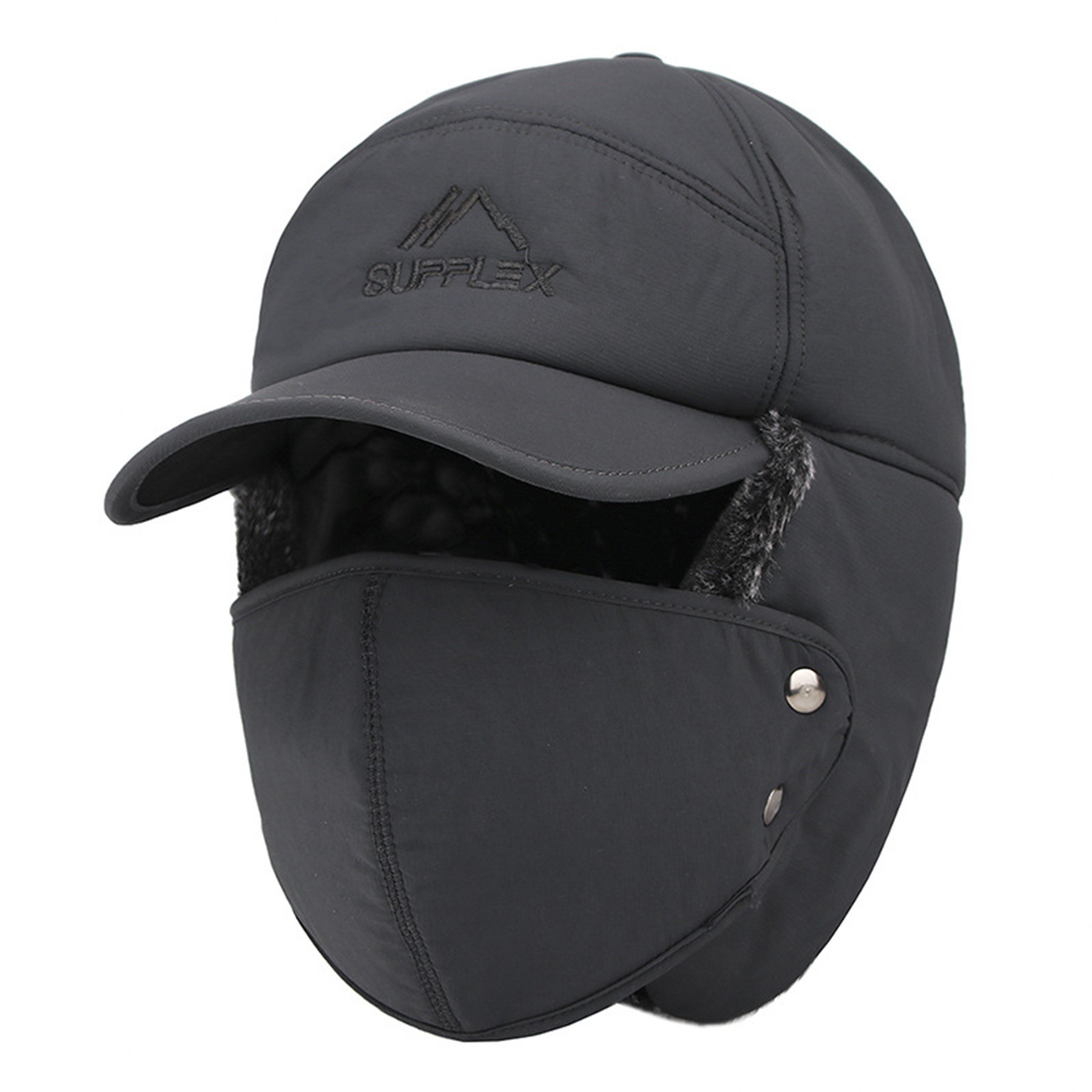 Baseball Cap with Earlaps and Face Mask 2