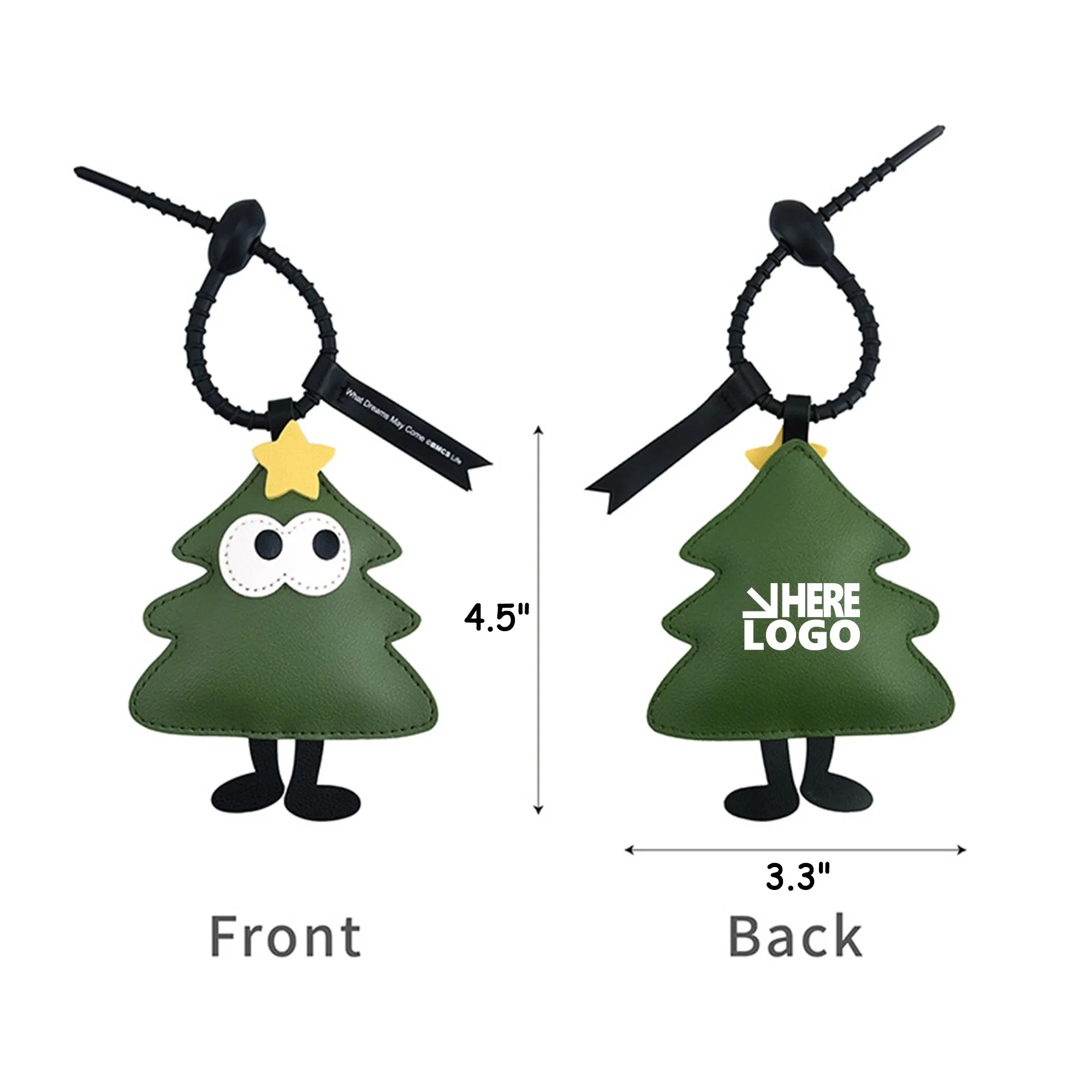 MOQ 20 Christmas Tree Keychain Festival Pendant Apple 1