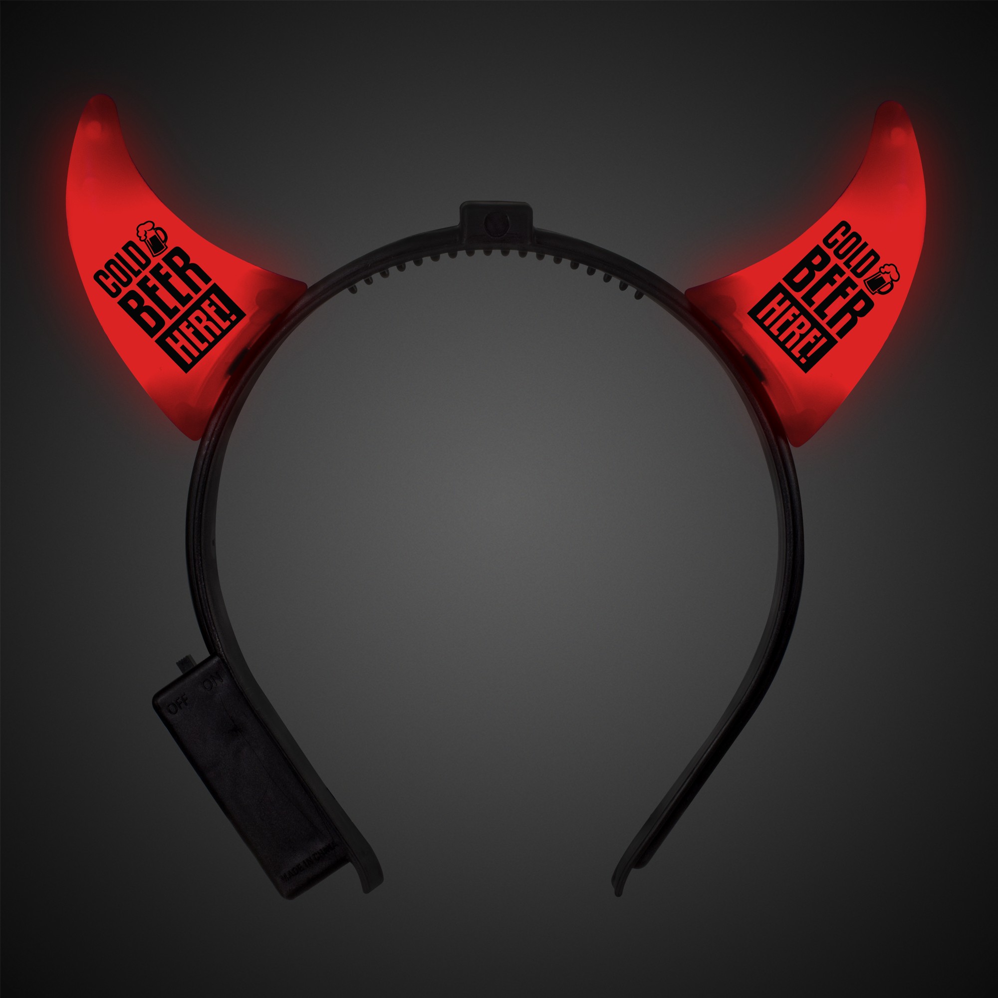 Light Up Red Devil Horn Headboppers 3