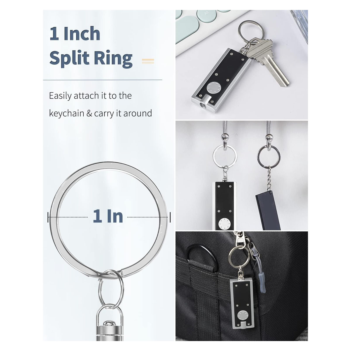 Mini LED Flashlight Key Ring 5