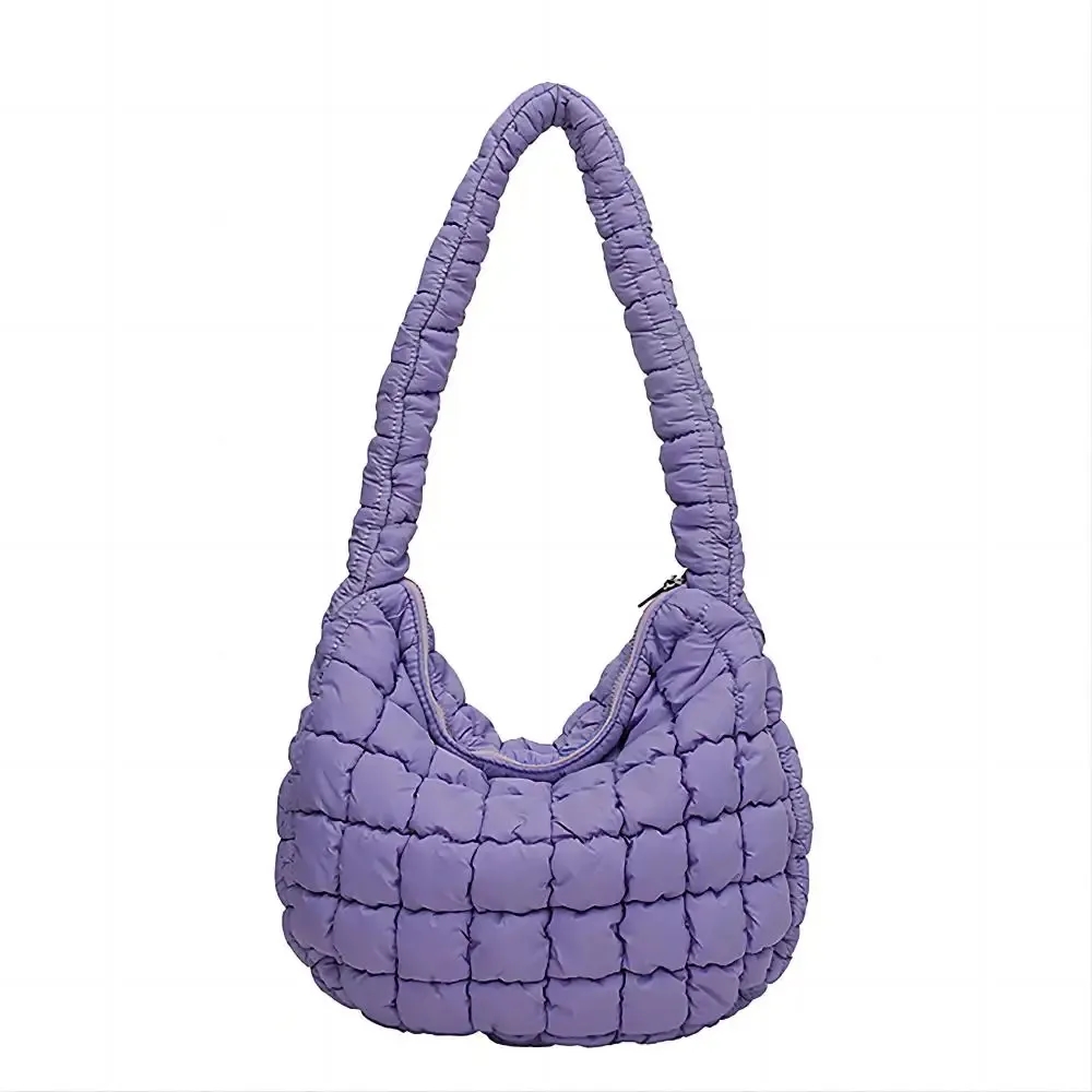 Custom Down Quilted Shoulder Puffer Tote Bag 2