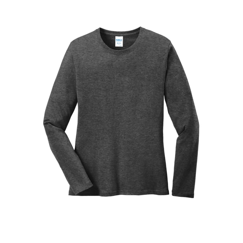 Port & Company Women's Long Sleeve Core Cotton Tee. 54