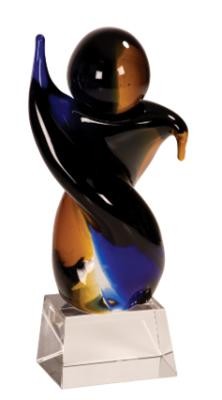 9" Twisted Body Art Glass 2