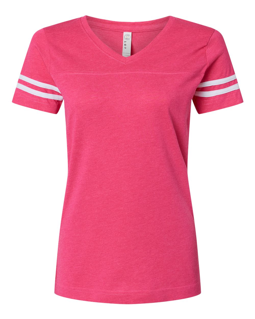 Women's Football V-Neck Fine Jersey Tee - 3537 38