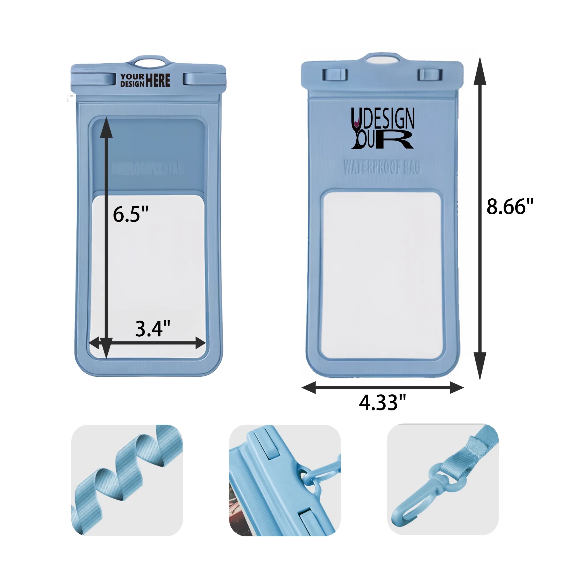 MOQ 50 PCS Lanyard Waterproof Phone Pouch 4