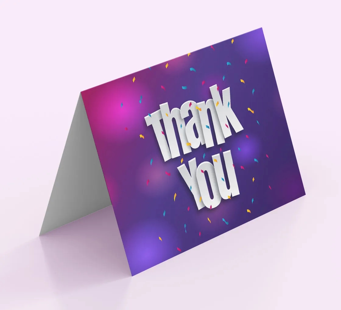 Folded Thank You Cards (5.5" x 8.5" folds to 5.5" x 4.25") 1