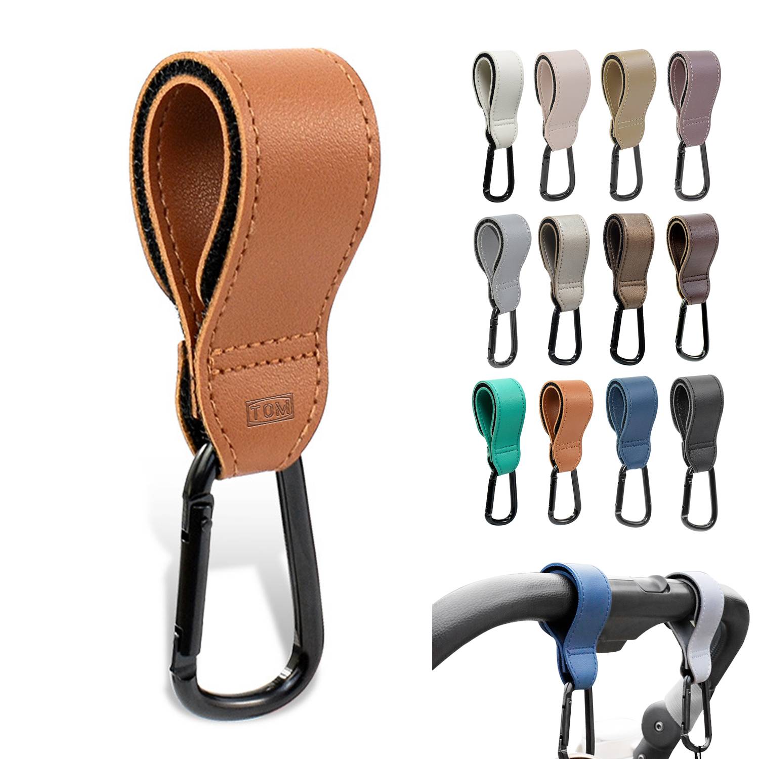 Multi Functional Leather Aluminum Alloy Cart Hook 6