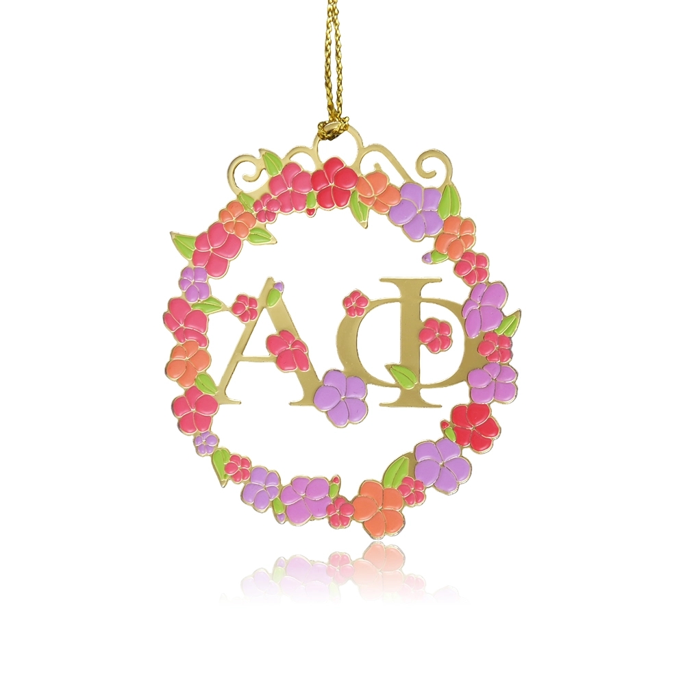 2 1/2" Gold Etched Ornament 3
