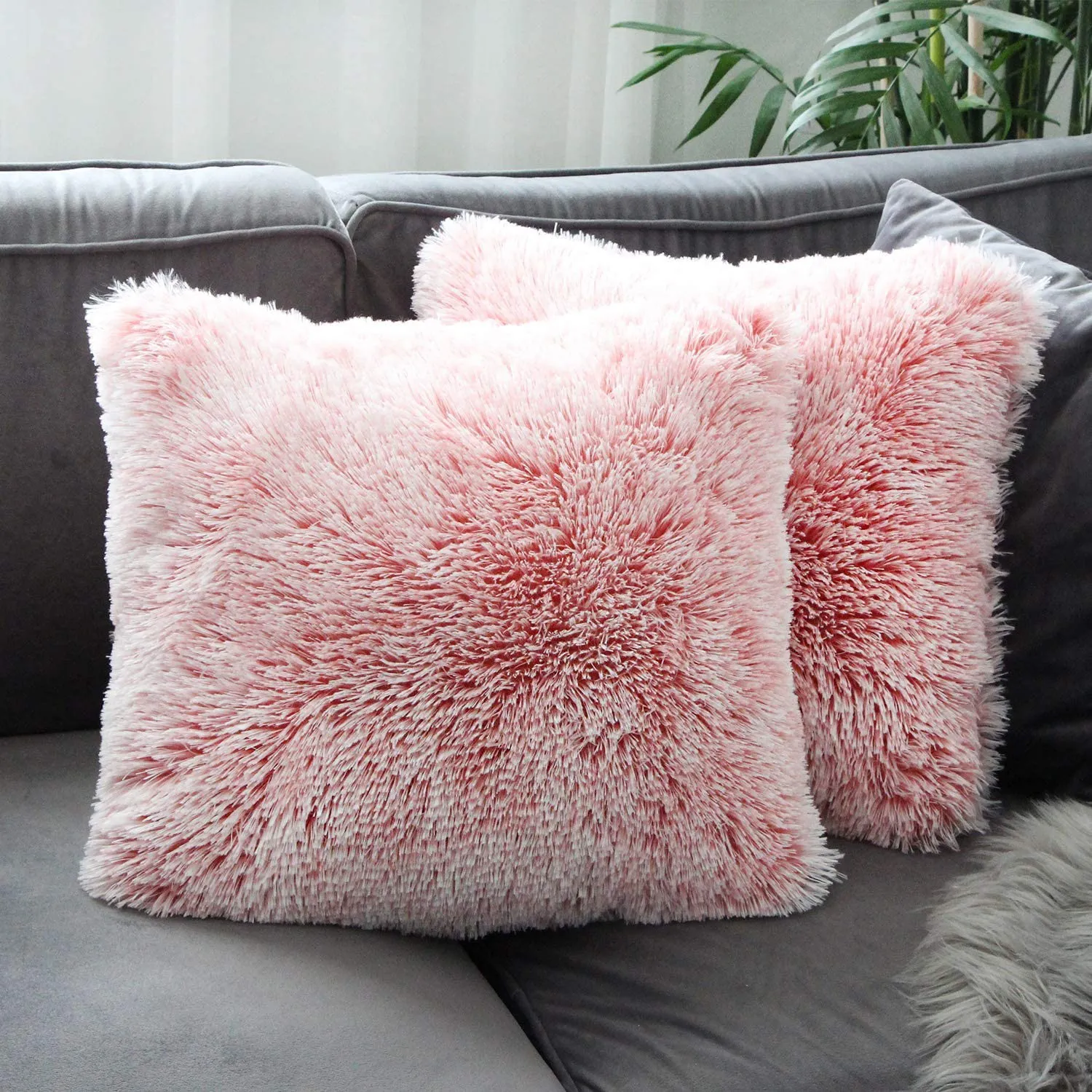 Luxury Series Super Soft Faux Fur Sofa Throw Pillow 5