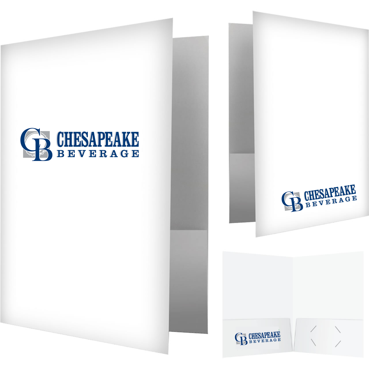 Economy Pocket Folder (3 Large 4-Color Imprint Areas, Gloss Finish & Business Card Slot) 2