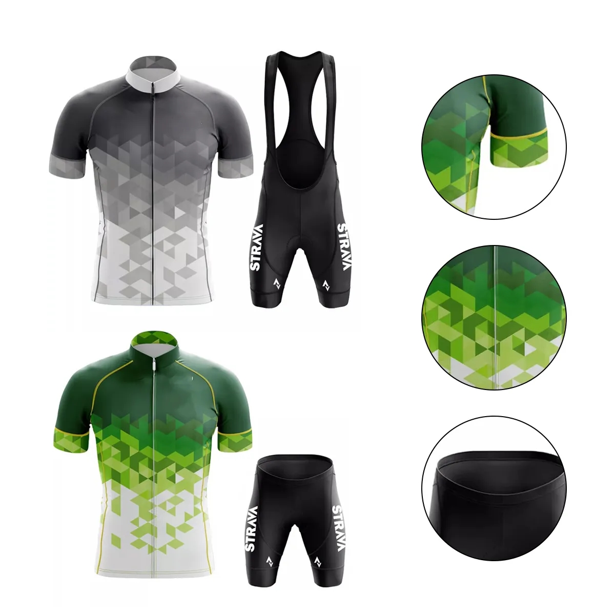Breathable Cycling Jersey And Bib Shorts Set 4