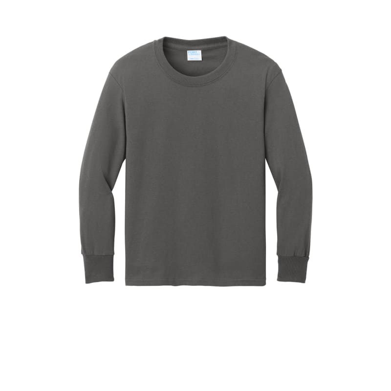 Port & Company Youth Long Sleeve Core Cotton Tee. 90