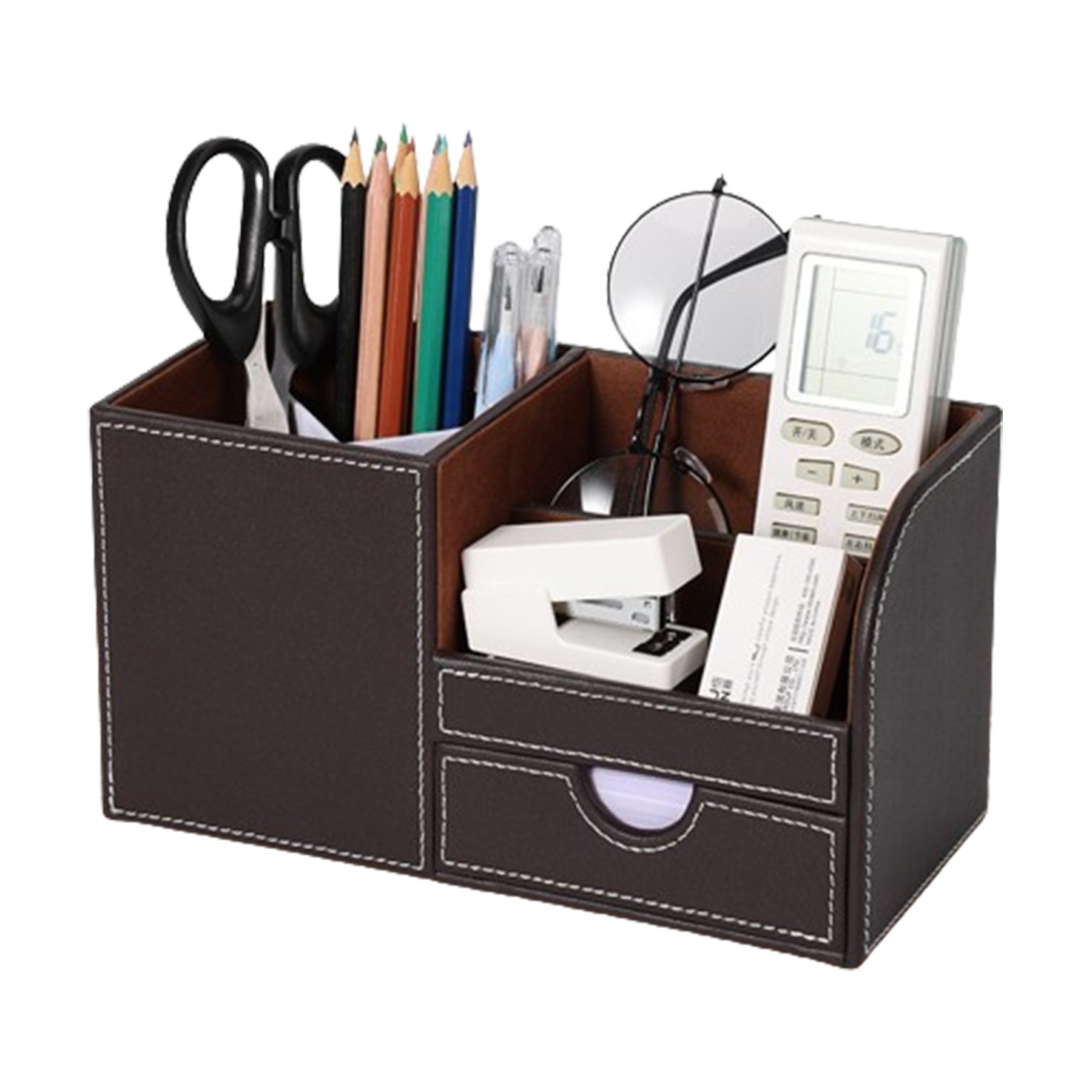 Pu Leather Multi-function Desk Organizer 1