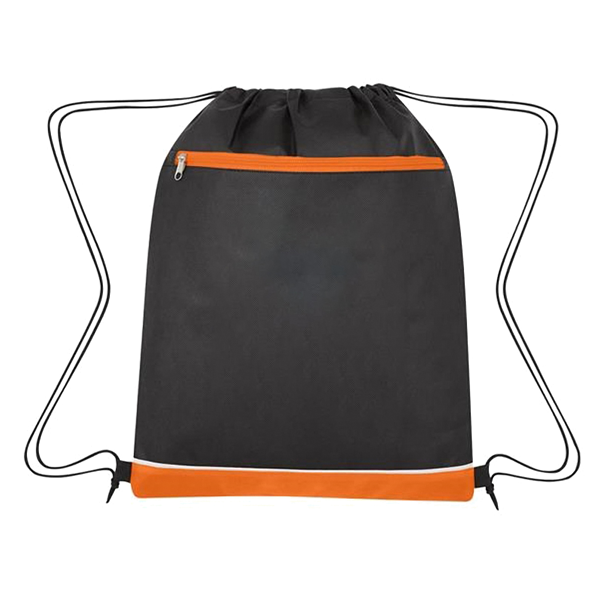 Drawstring Backpack with Zipper Pocket 210D Polyester 6