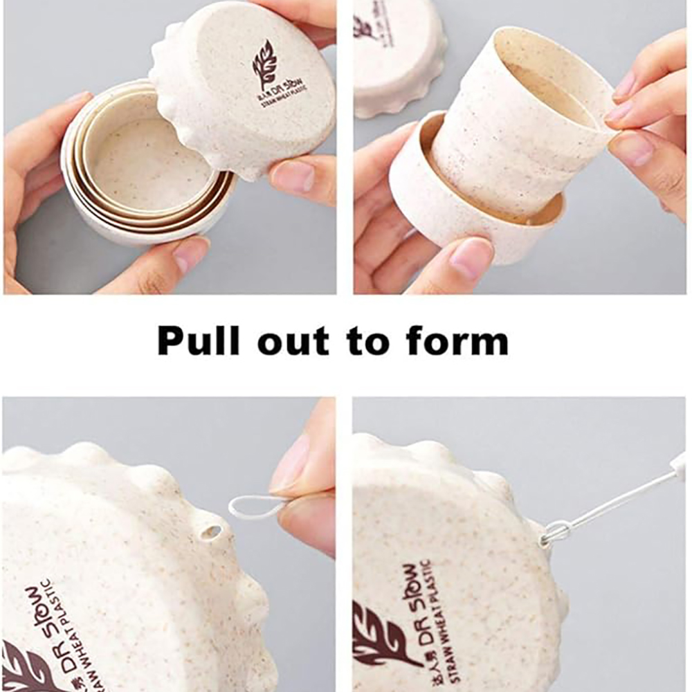 Portable Collapsible Folding Cup With Lid 4