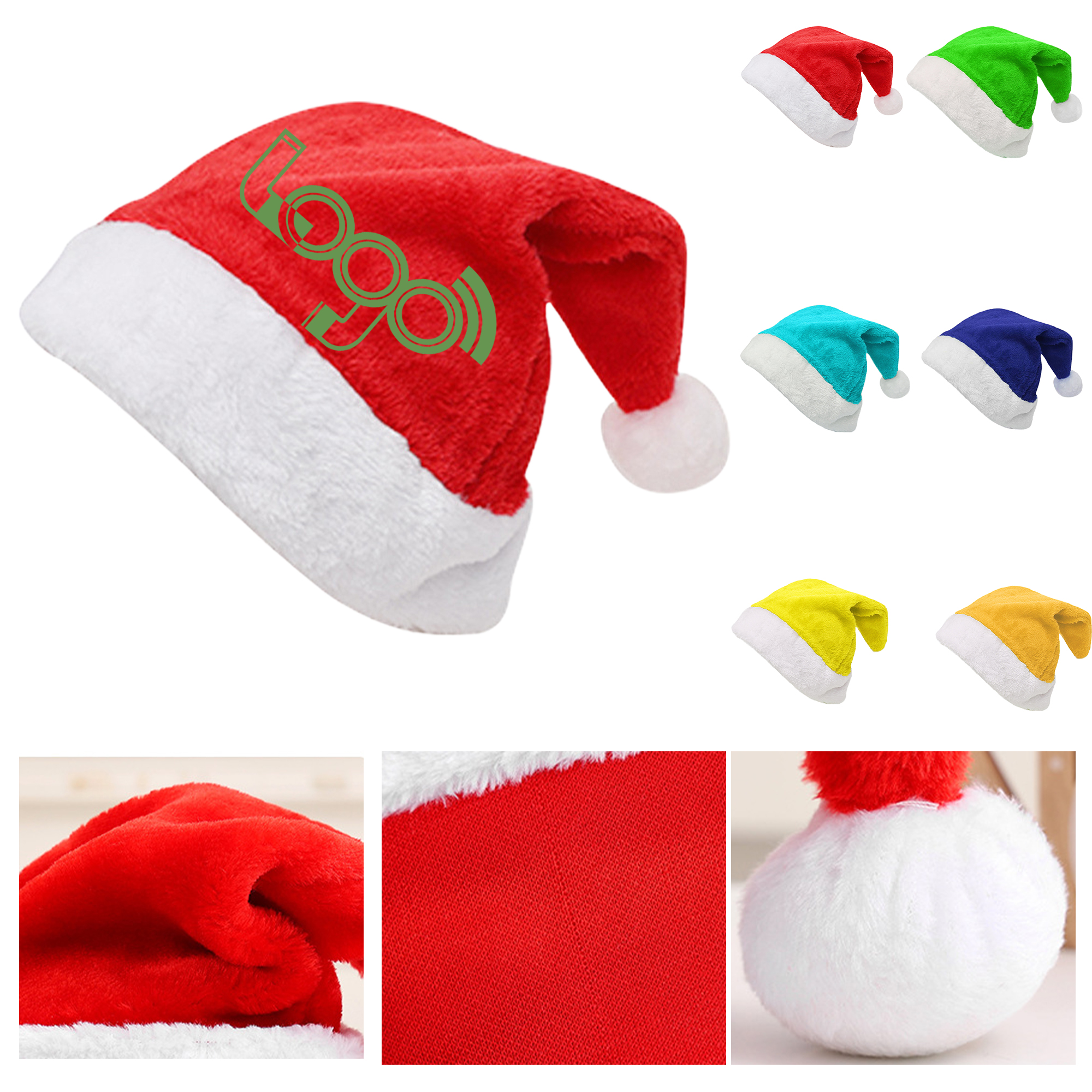 Soft Plush Santa Hat - Cozy Christmas Accessory for Festive Events 2