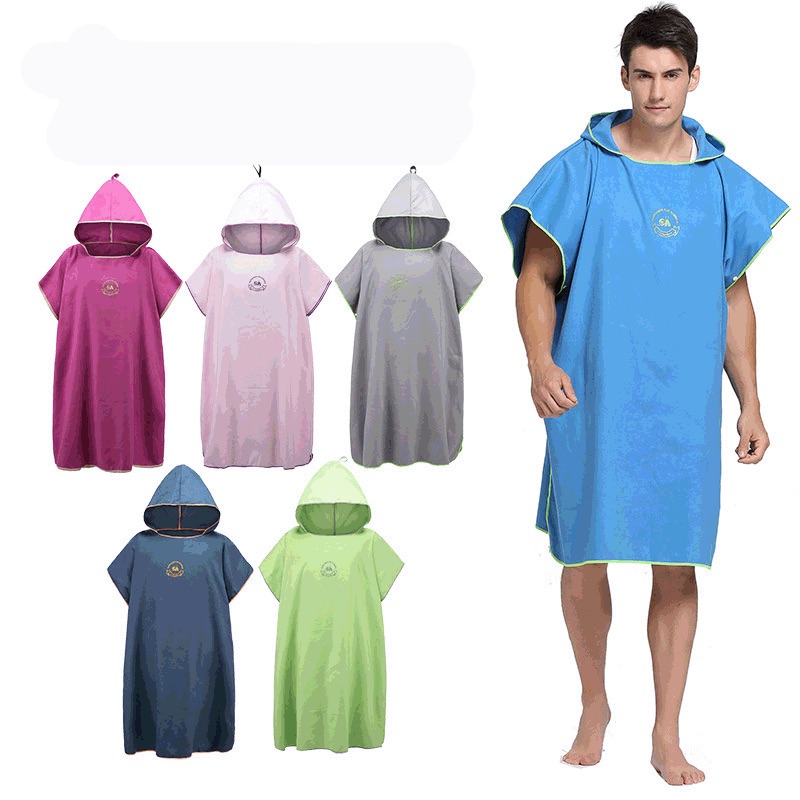 Surf Poncho Changing Towel Robe/Water Absorbent Wetsuit Change Poncho for Surfing Swimming 1