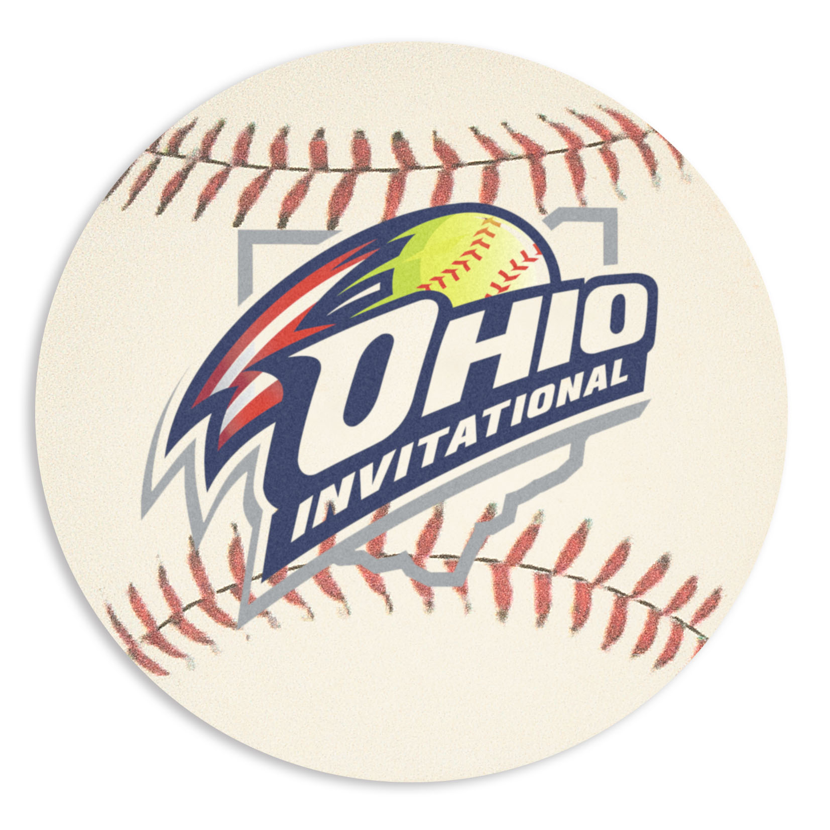 Full Color Process 60 Point Baseball Pulp Board Coaster