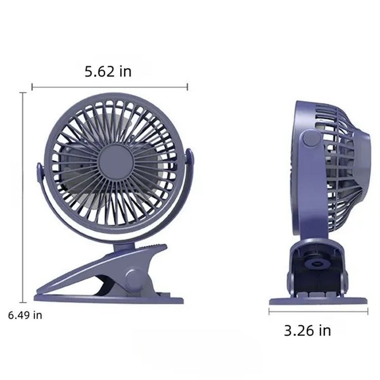 Clip-On Mini Fan with USB Rechargeable Battery 3