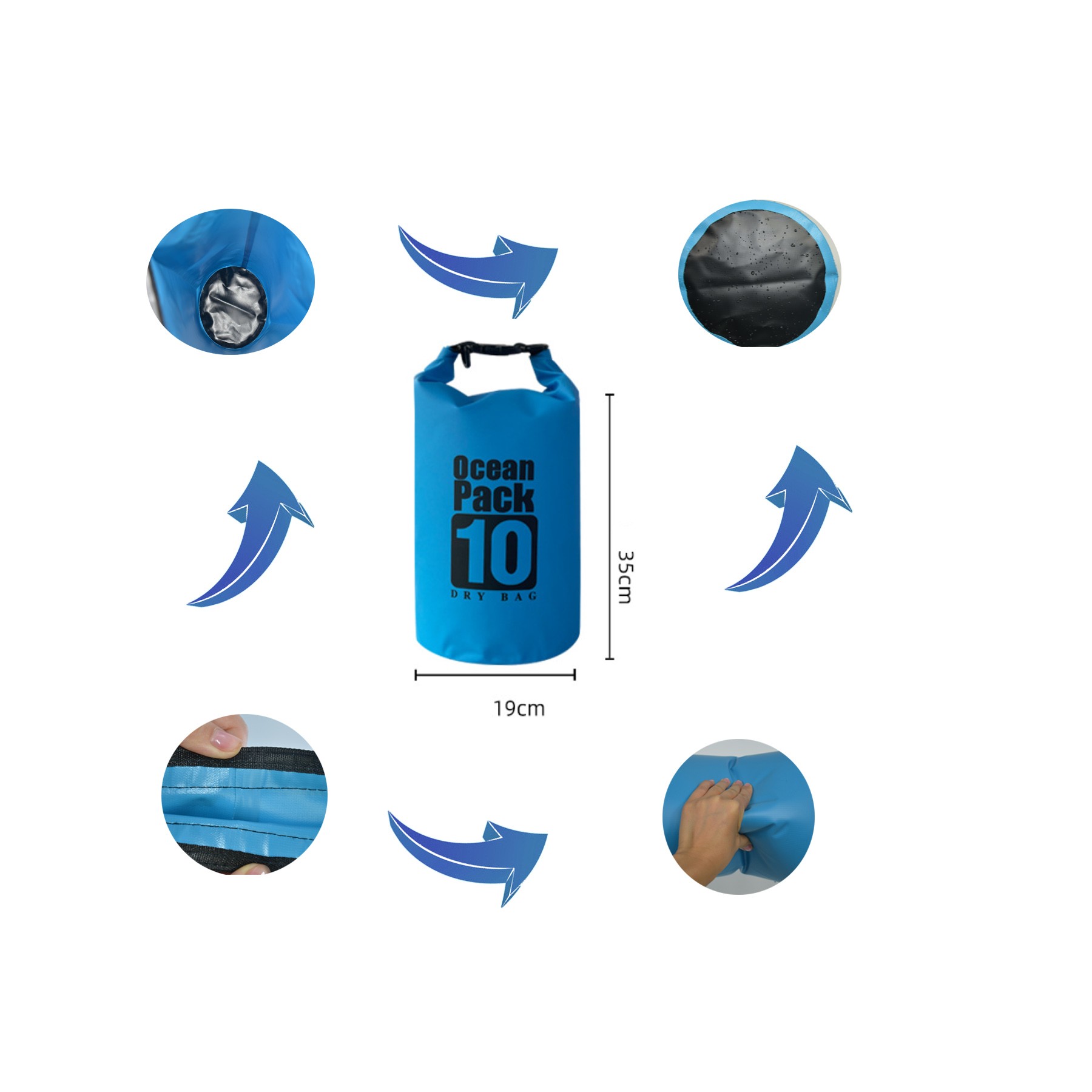 15L Waterproof Floating Dry Bag With Shoulder Straps 2