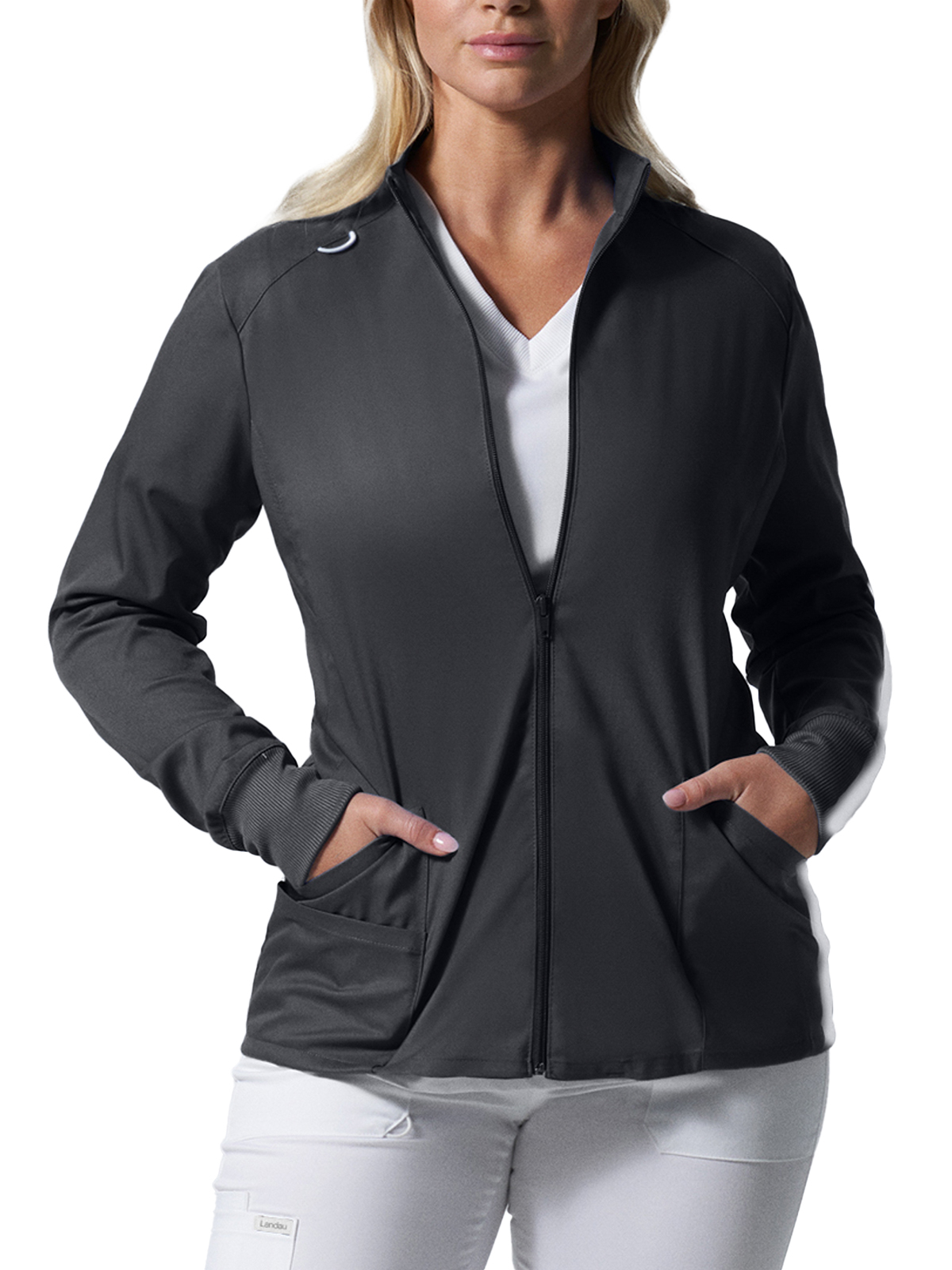 Landau - ProFlex - Women's Three-Pocket Mock Neck Zip-Front Jacket 24