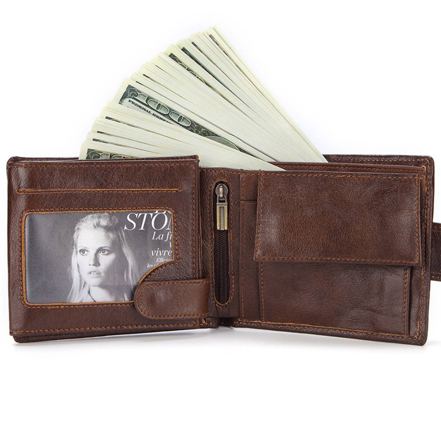 Genuine Leather men's wallet 4