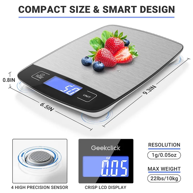 Food Scale 11Lb/5Kg X 1G/0.05Oz Accuracy(Battery Operated) 3