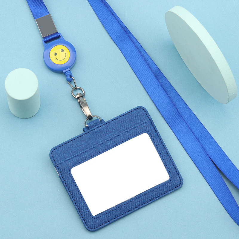 Canvas Badge Holder with Telescopic Lanyard 2