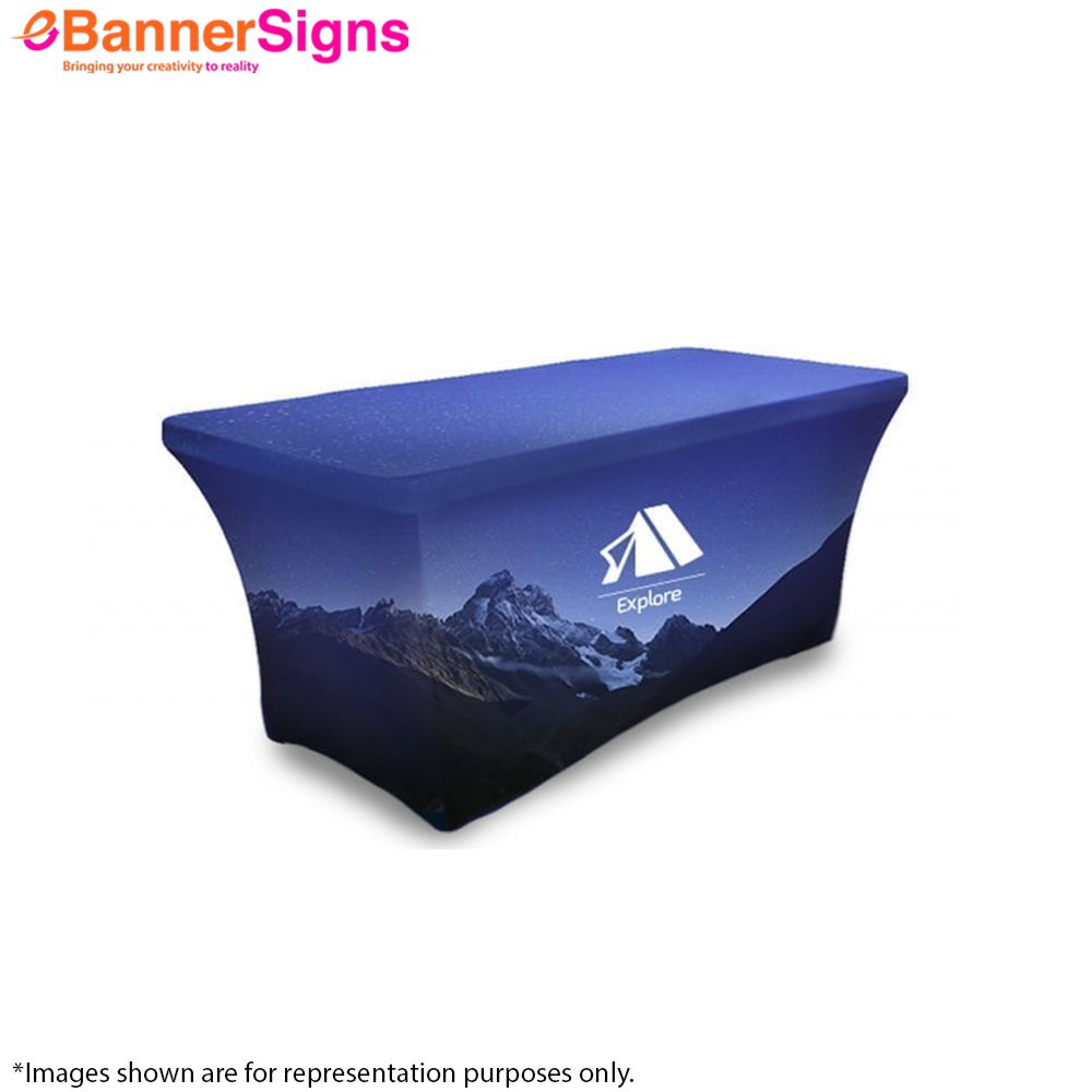 Stretch Table Cover (3-Sided Open Back) 3