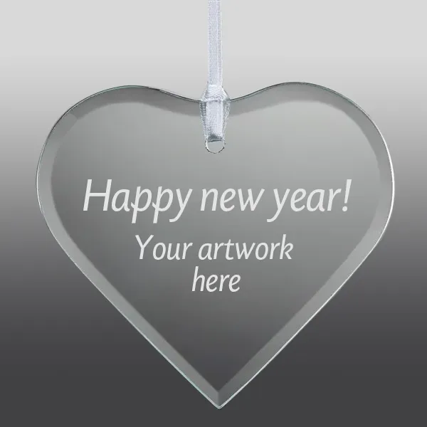 Heart Shped Glass Ornament 5