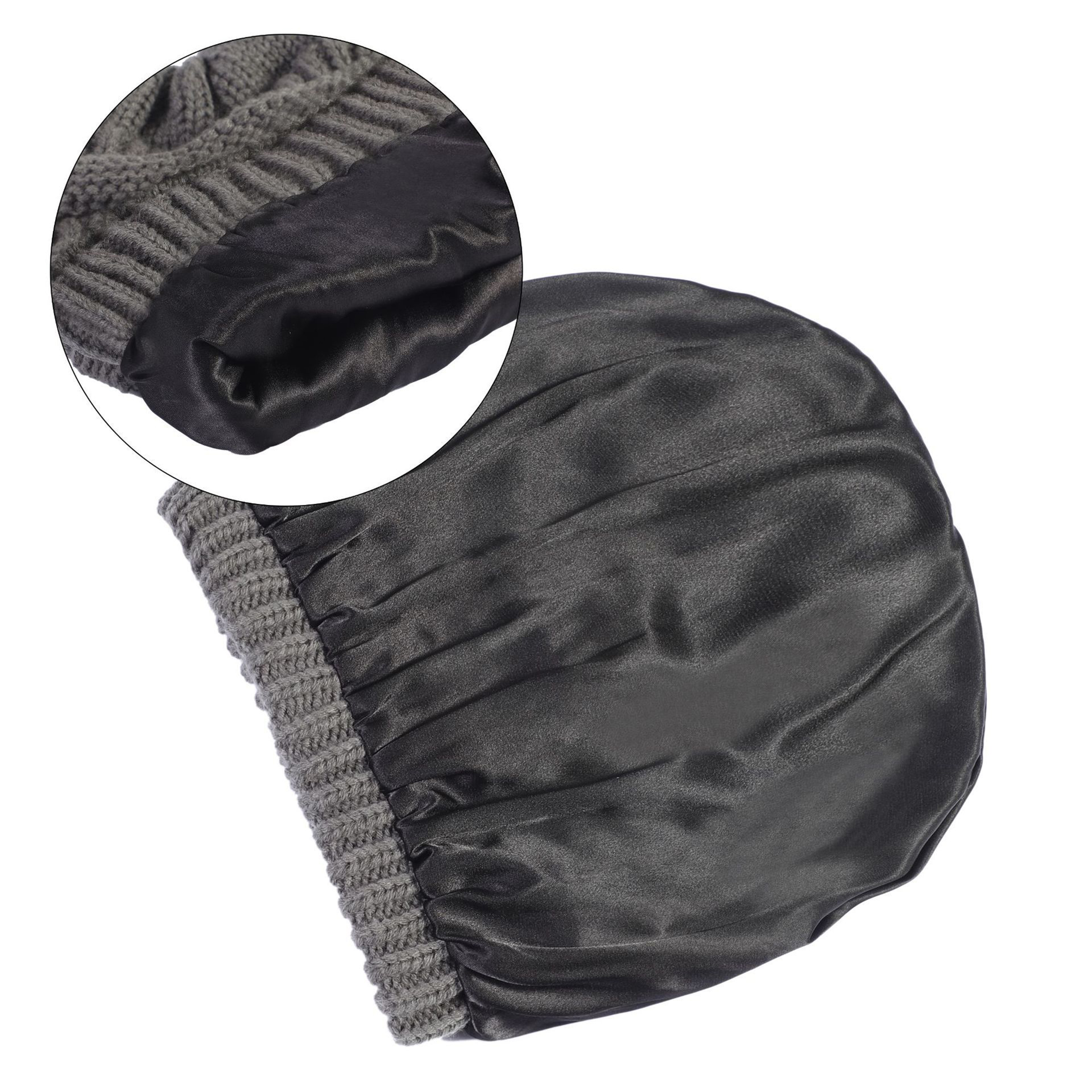 Polyester Warm And Stylish Knit Beanie With Satin Lining 3