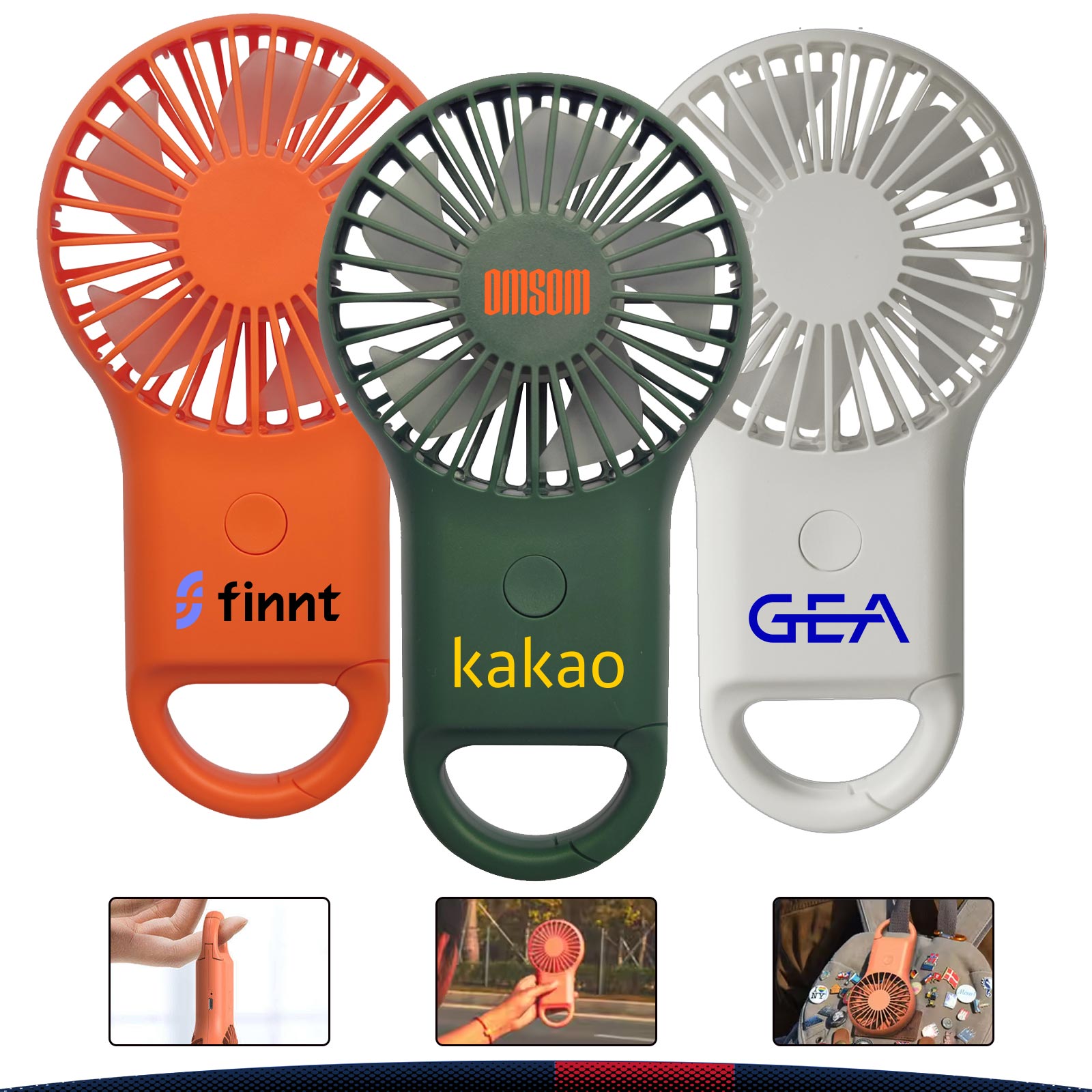 Auren Carabiner Rechargeable Handheld Fan 5