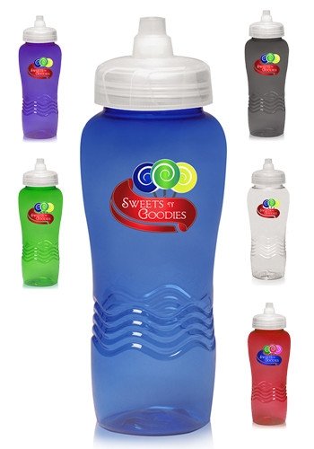 26 oz Wave Plastic Water Bottle 2