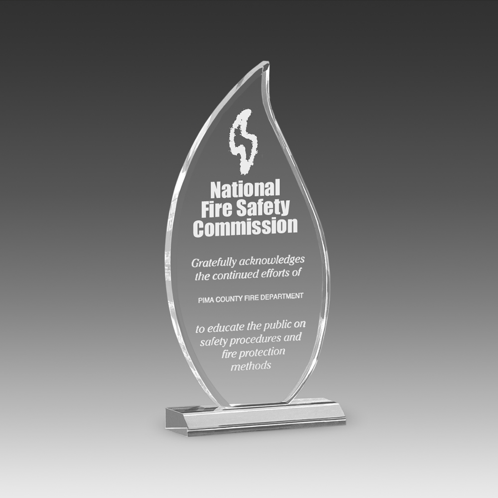 12" Premium Beveled Flame Award 2