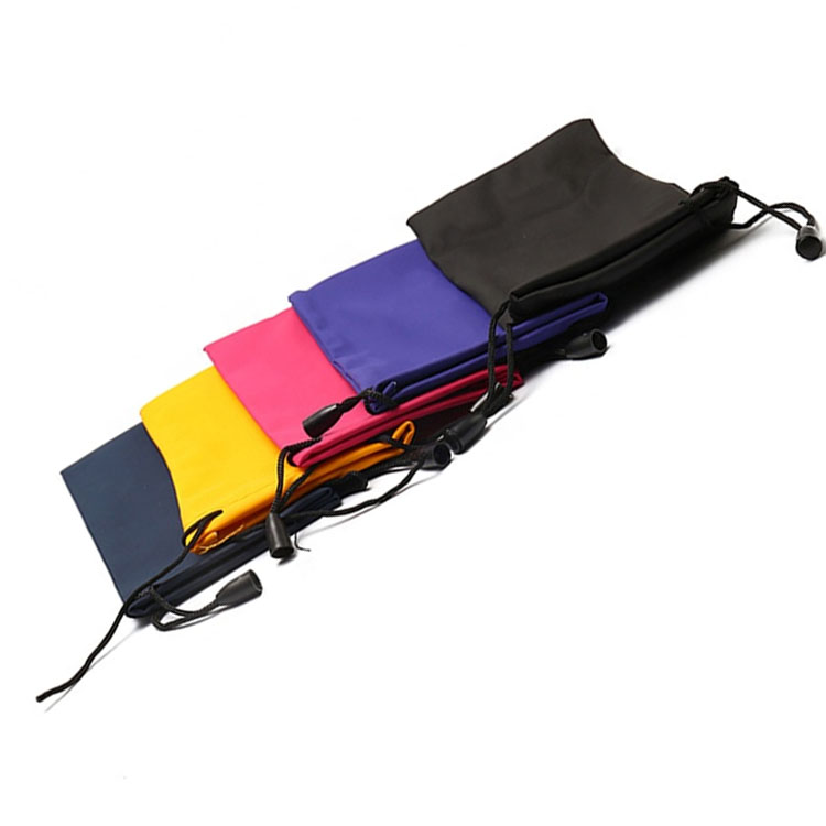 Microfiber sunglass drawstring pouch with locking toggle 3