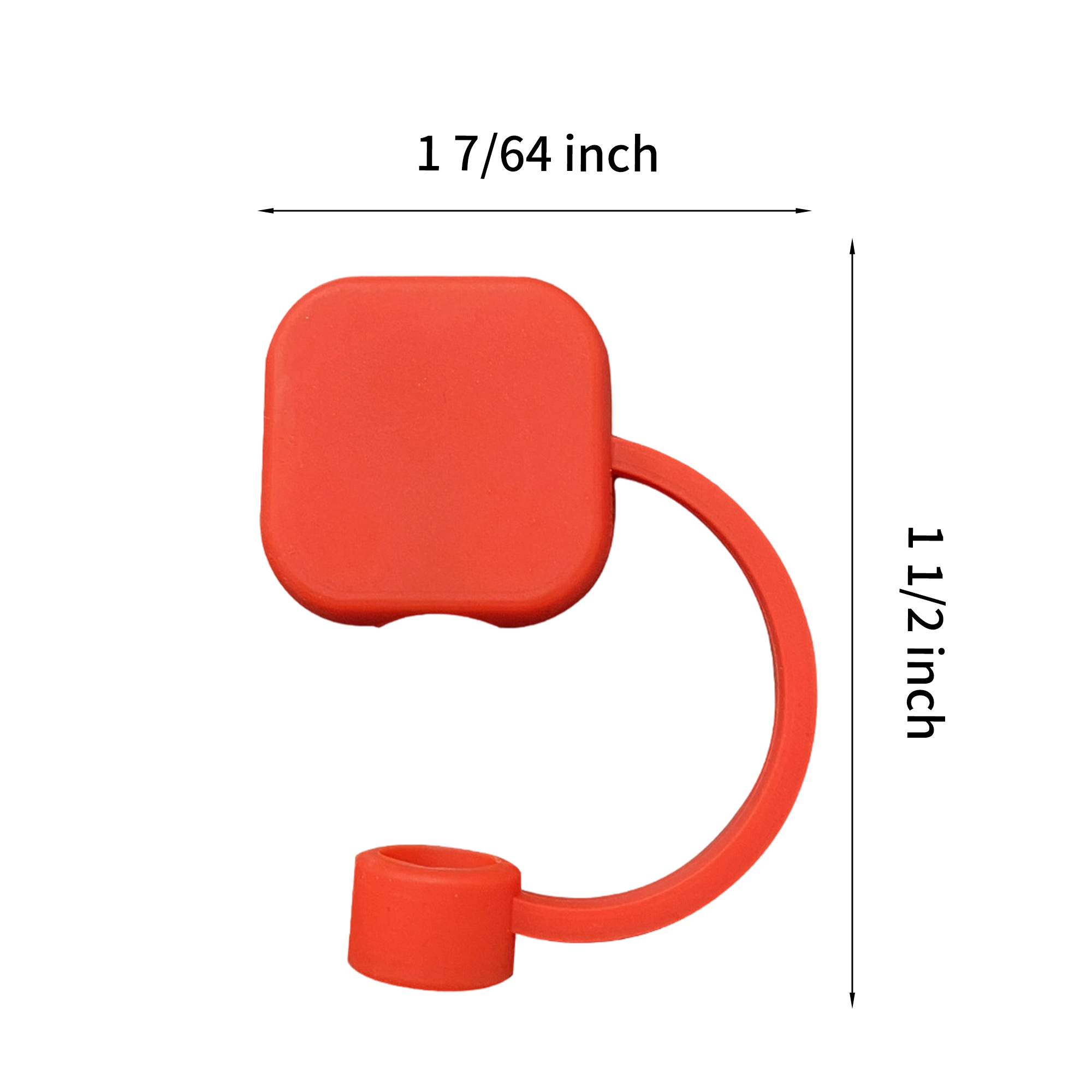 Square Silicone Straw Cap Dust Cover For 9 To 11mm Straw 5