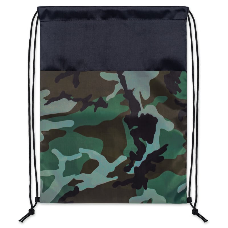 Colored Camo Drawstring Tote Bags 12