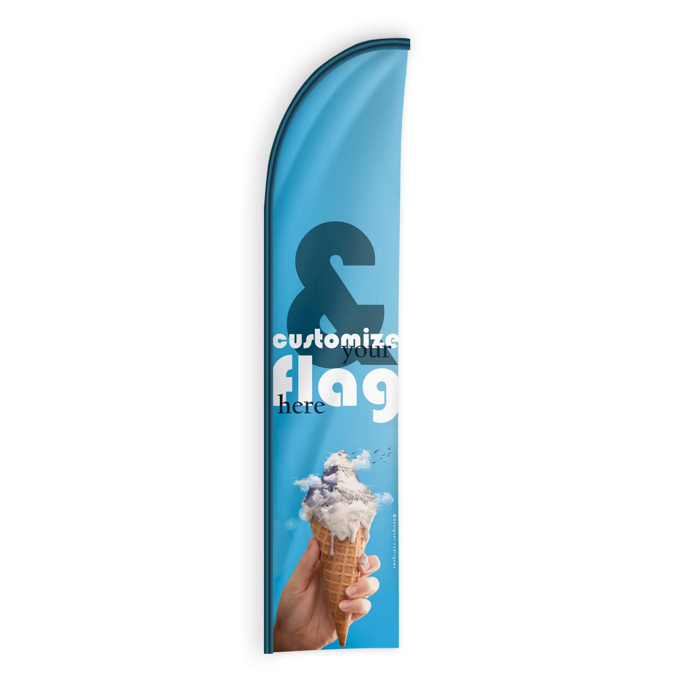 Custom Digital Printed Swooper Flags 11.5' x 2' 3