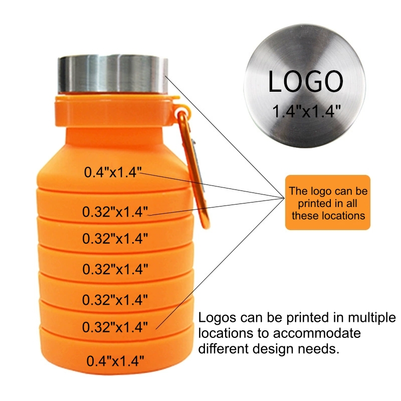 18 Oz Collapsible Silicone Water Bottle 9