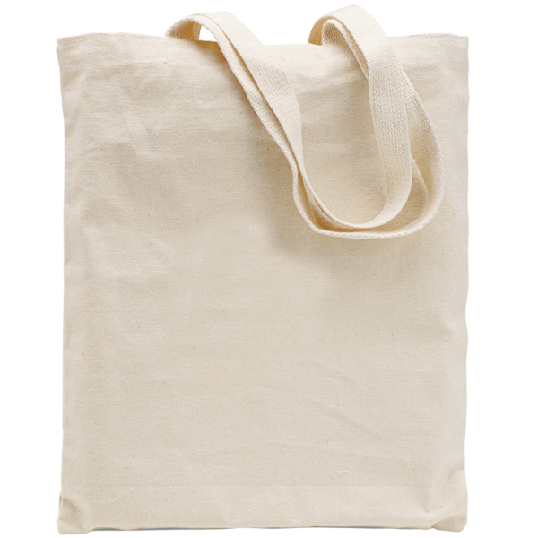 10 oz Cotton Canvas Tote Bag: 14" W x 16" H 3