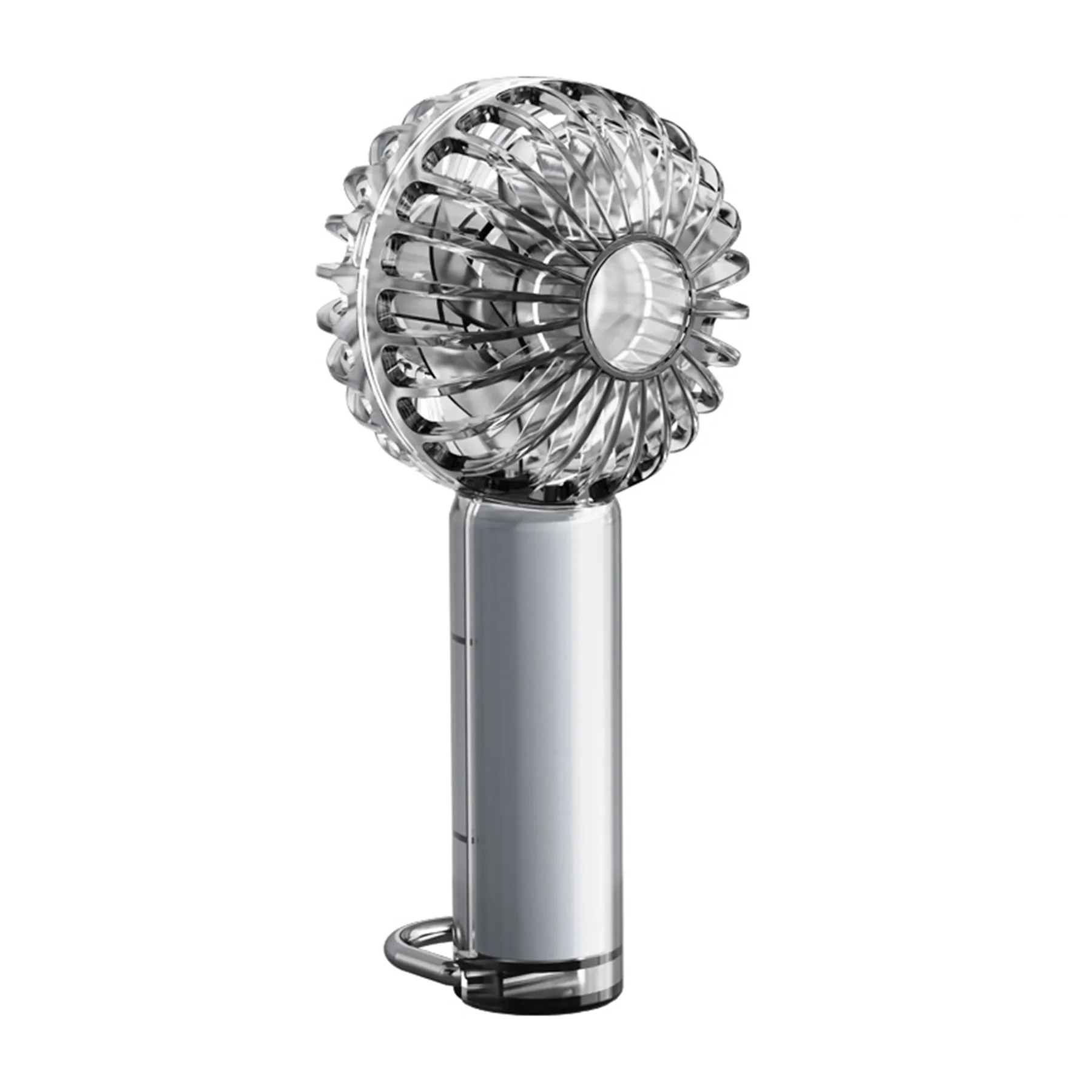 1200 mAh Clear Rechargeable Y53 Mini Hand Held Cooler Fan 4
